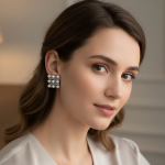 Pearl Square Korean Earrings – Elegant Women’s Fashion Jewelry - Image 4