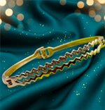 Adjustable Imported Luxury Zig-Zag Crystal Bracelet - Image 2