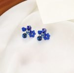 Flower Crystal Korean Earrings