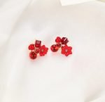 Flower Crystal Korean Earrings - Image 8
