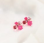 Flower Crystal Korean Earrings - Image 9
