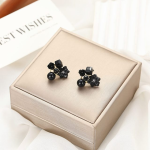 Flower Crystal Korean Earrings - Image 5