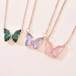Crystal Butterfly Pendant Necklace for Women – - Image 3