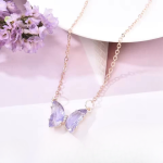 Crystal Butterfly Pendant Necklace for Women – - Image 2