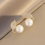 Leaf Pearl Earrings - Classy and Feminine Jewelry for Daily & Party Wear
